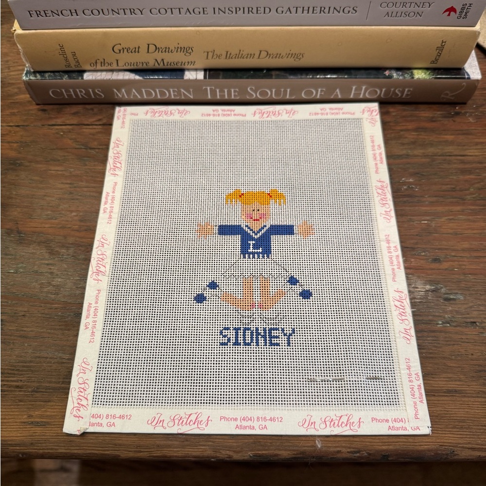 Custom Needlepoint Canvas 18 Mesh Cheerleader *CAN CUSTOMIZE*